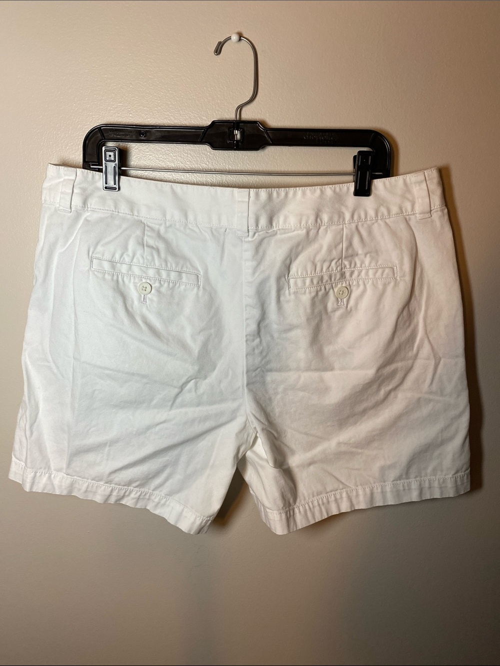 LOFT Ann Taylor White Cotton Bermuda Shorts 14 - Picture 4 of 5